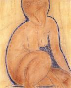 Amedeo Modigliani Crouched Nude oil painting reproduction